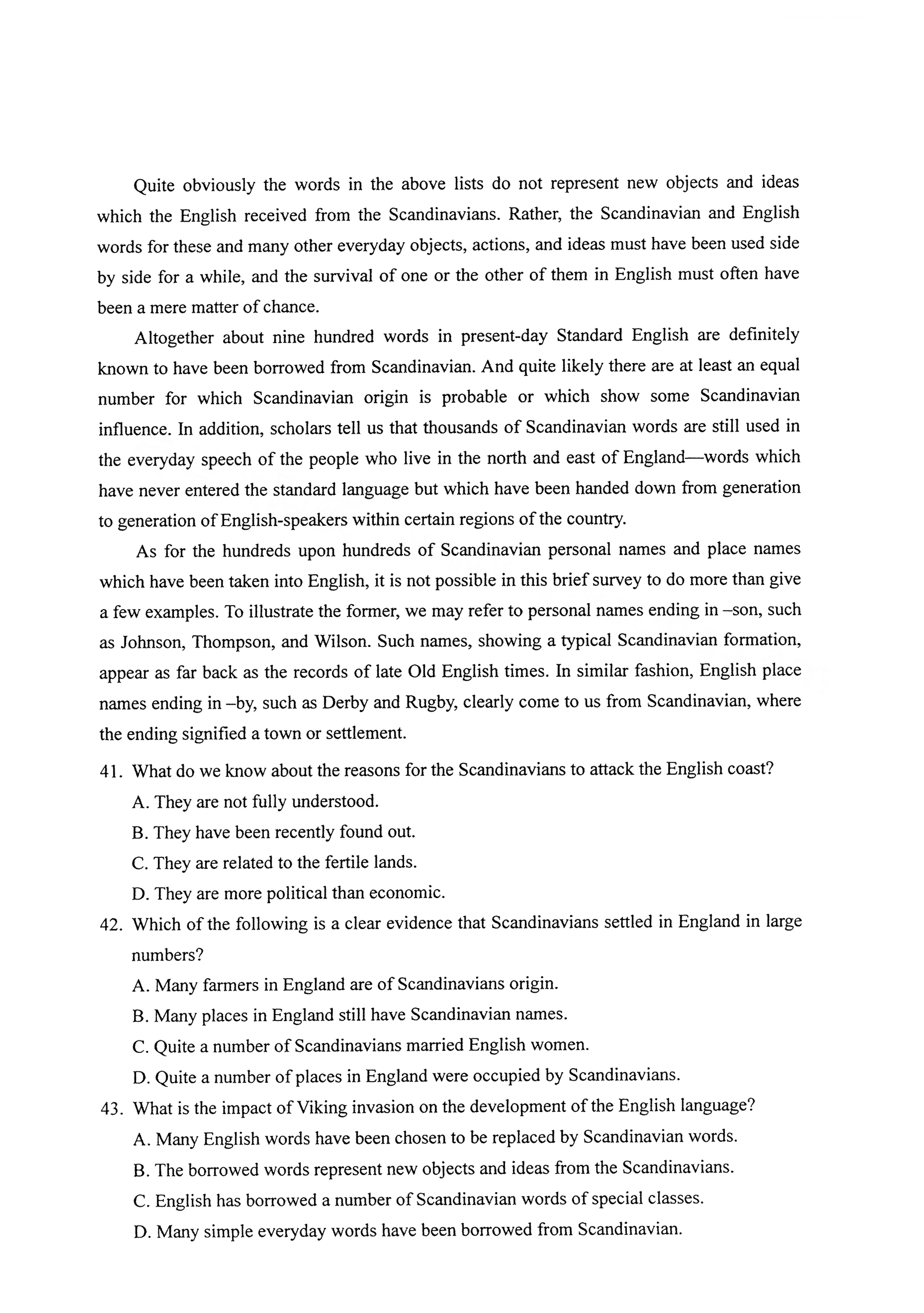 全国2021年4月海南自考00795综合英语(二)真题试卷